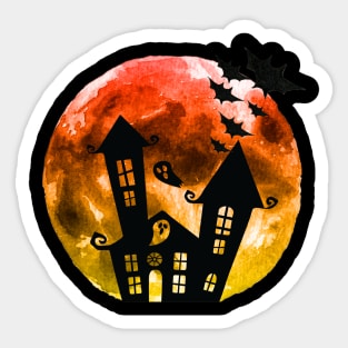 best gift for halloween costume creepy hunted house shirt Sticker